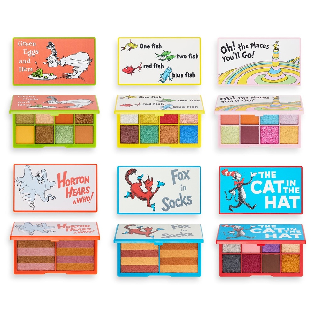 LONDON I ❤️ Revolution Dr Seuss Eye Shadow Highlighter Book set NEW IN BOX